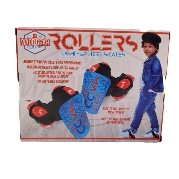 Madd Gear Rollers Light Up Heel Skates for Childrens Shoes Action Skates - Picture 8 of 11